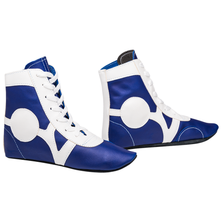 Купить Обувь для самбо SM-0102, кожа, синий Rusco в Лагани 